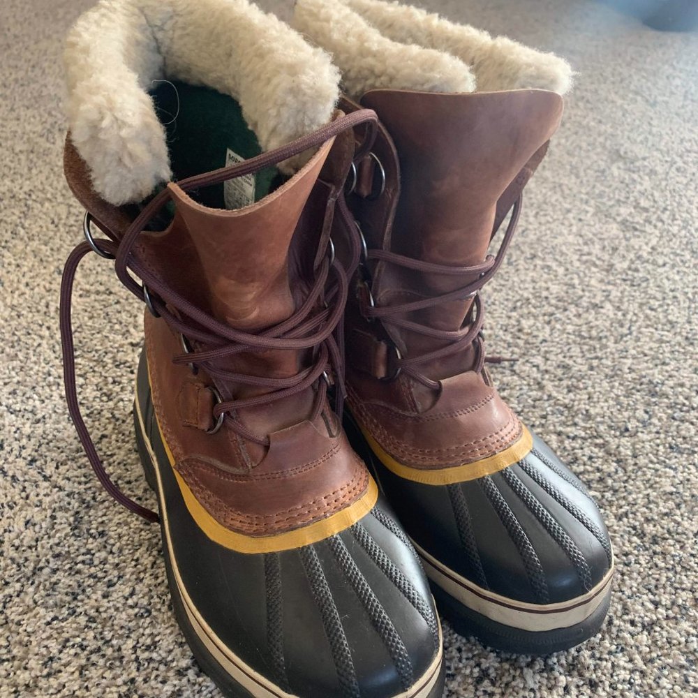 Women's Sorel Caribou Boots Size 10 Cinnamon Snow Winter Boots